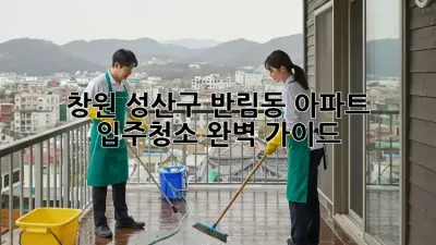 창원 성산구 반림동 아파트 입주청소 완벽 가이드